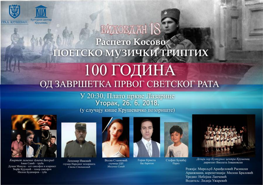 RASPETO KOSOVO 100 god od zav prvog sv rata 1